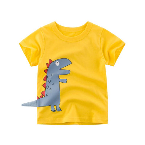 Boy cartoon dinosaur short sleeve